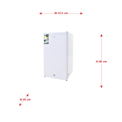 ثلاجة صغيرة 3 قدم ميديا باب واحد - أبيض Mdrd133fgu01