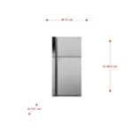 ثلاجة بابين هيتاشي 16 قدم انفرتر - فضي R-v625ps7kpsv