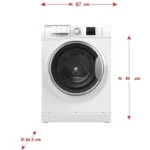 ⁦غسالة تعبئة امامية اريستون 8 كيلو - أبيض Nm10823ws60hz⁩ - الصورة ⁦2⁩