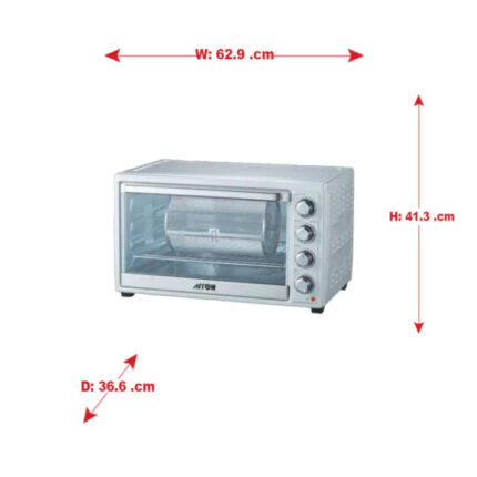 فرن كهرباء ارو صغير 60 لتر - 2000 وات - فضي Ro-60eos