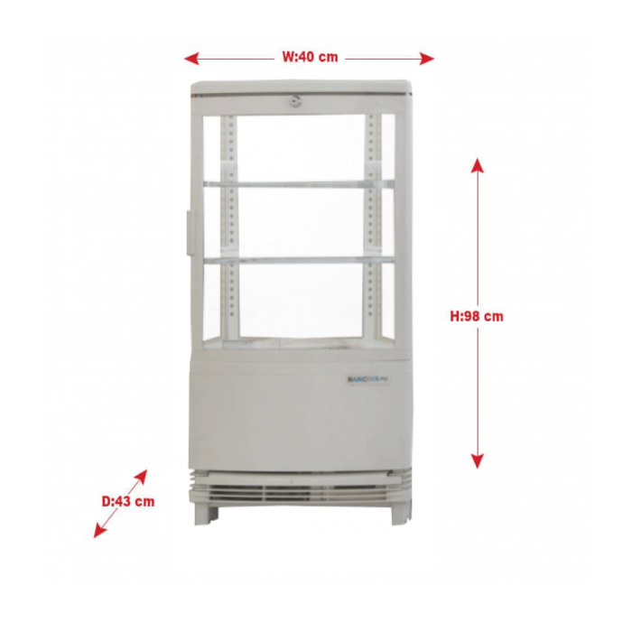 ثلاجة عرض باب واحد بانكول موديل 78 - أبيض