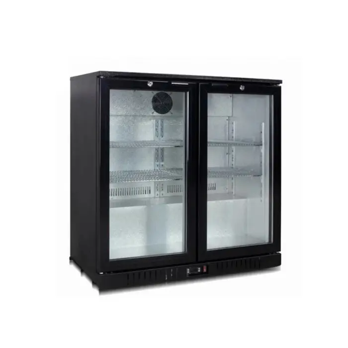 ثلاجة بانكول عرض بابين زجاج - درفة - أسود BB-210D (HB) ثلاجة بانكول