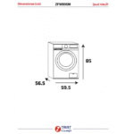 غسالة زيترست 8 كيلو 15 برنامج – أمامية – فضي