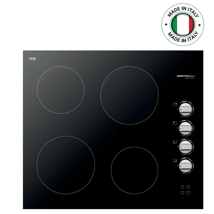 موقد كهرباء ماستر جاز بلت ان - 4 عين سيراميك - 60 سم - ايطالي H64cfx موقد كهرباء