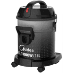 مكنسة برميل كهربائية ميديا 18 لتر 1800 وات _ أسود