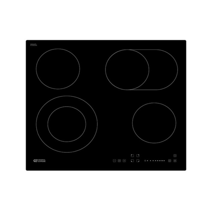 سطح بلت ان كهرباء جنرال سوبريم 4 عيون سيراميك - 60 سم GS M60HE