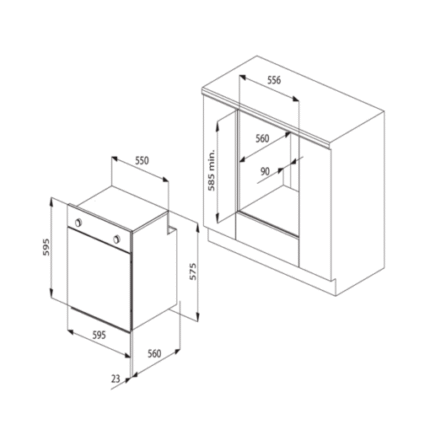 فرن بلت ان كهرباء ماستر جاز - 9 برامج - 60 سم - بولندي