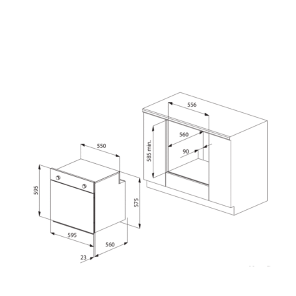 فرن بلت ان كهرباء ماستر جاز - 5 برامج - 60 سم - بولندي