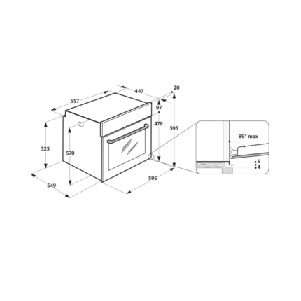 فرن اريستون بلت ان كهربائي 60 سم - ستيل FA3841HIXA