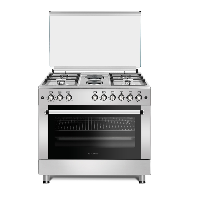 فرن ستار واي غاز وكهرباء 60*90 سم – ستيل SWFC9604-HIXG2 فرن ستار واي غاز وكهرباء 60*90 سم – ستيل SWFC9604-HIXG2