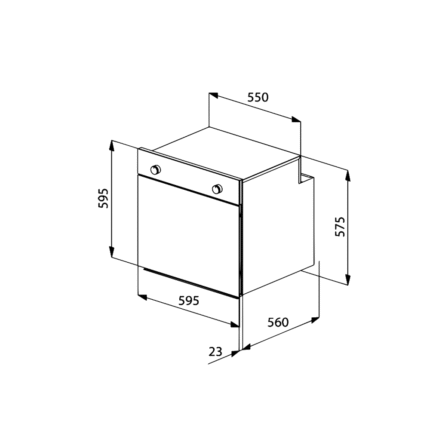 فرن بلت ان كهرباء ماستر جاز 60 سم 65 لتر - 5 برامج - إيطالي