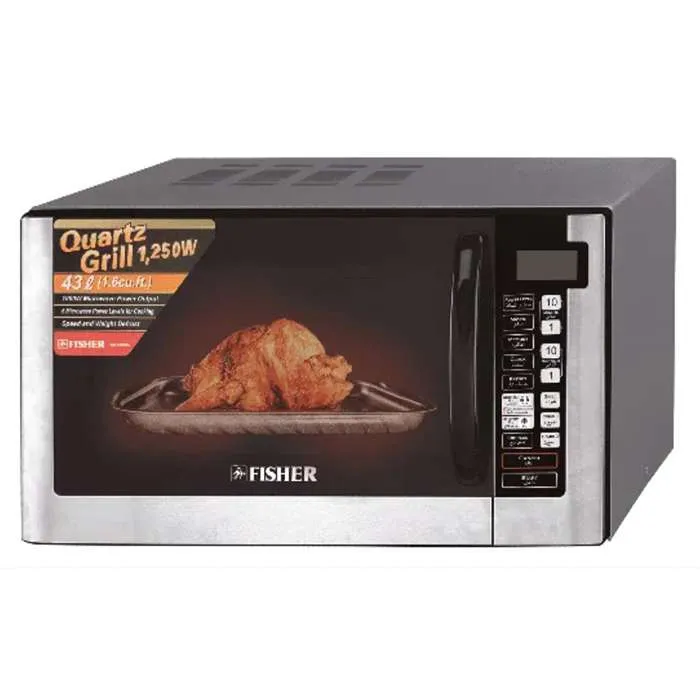 ميكرويف فيشر 43 لتر مع شواية - 1000 وات - فضى FEM-G9539V ميكرويف فيشر