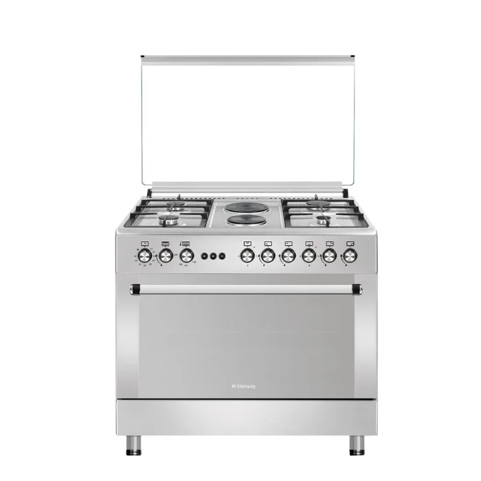 فرن ستار واي غاز وكهرباء 60*90 سم - 6 شعلات – ستيلSWFC9604-HIXGF فرن ستار واي