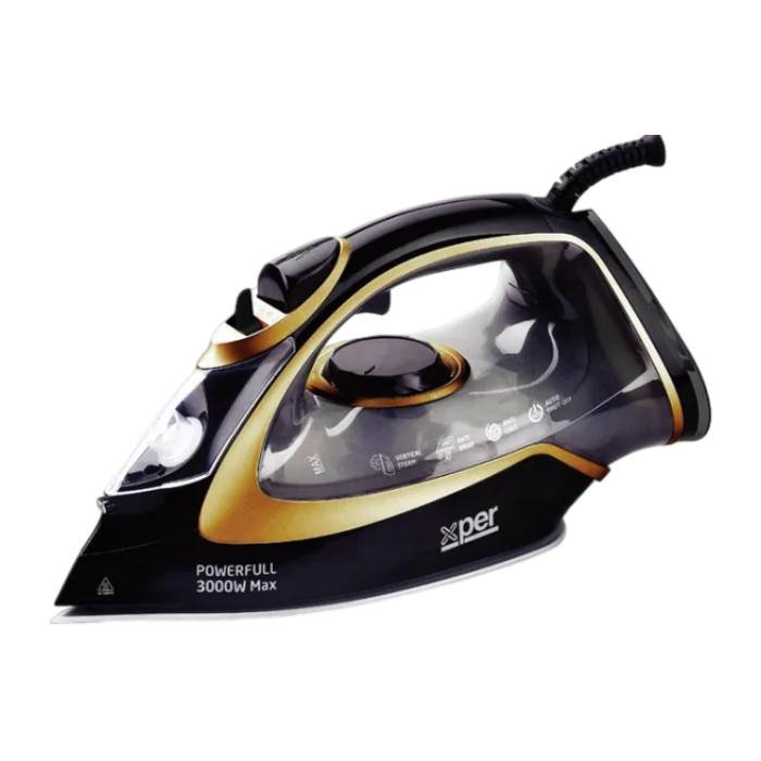 مكواة كهربائية اكسبير سيراميك 3000 وات - أسود XPSI-3000W4-24 مكواة كهربائية