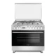 فرن غاز 5 عيون جي ال جنرال 90*60 سم - منصب حديد مع شواية F9S50G2-IF