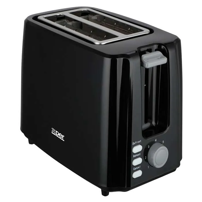 اله توستر اكسبير 2 شريحة 750 وات - أسود XPTO-750 اله توستر