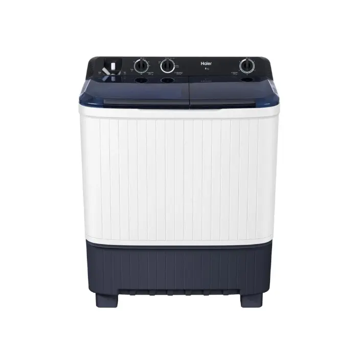 غسالة ملابس حوضين هاير 8 كيلو - ابيض HTW80-1217 غسالة ملابس حوضين