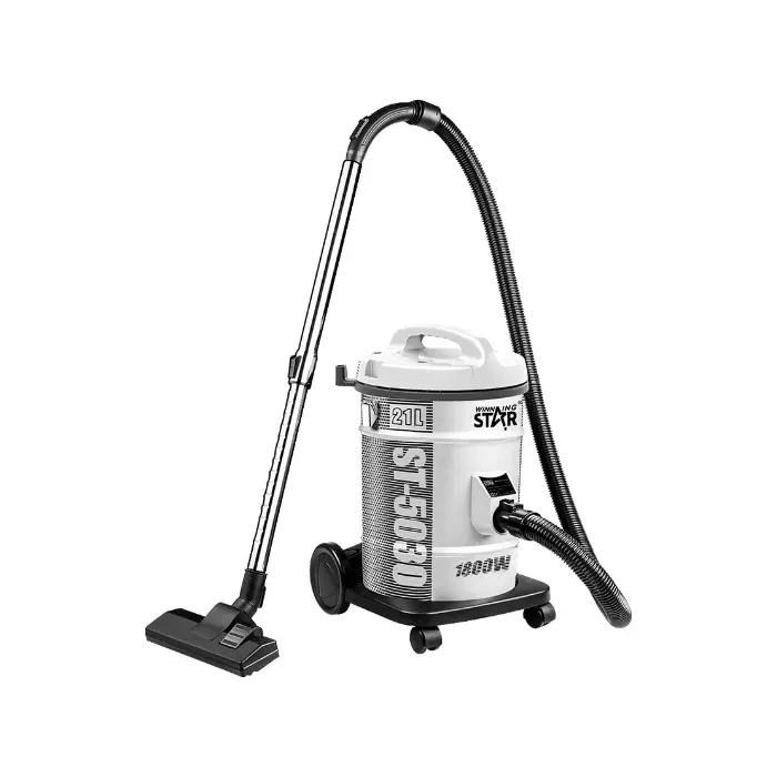 مكنسة برميل كهرباء ويننج ستار 21 لتر - 1800 وات - أبيض*رصاصي ST-5030 مكنسة برميل كهرباء