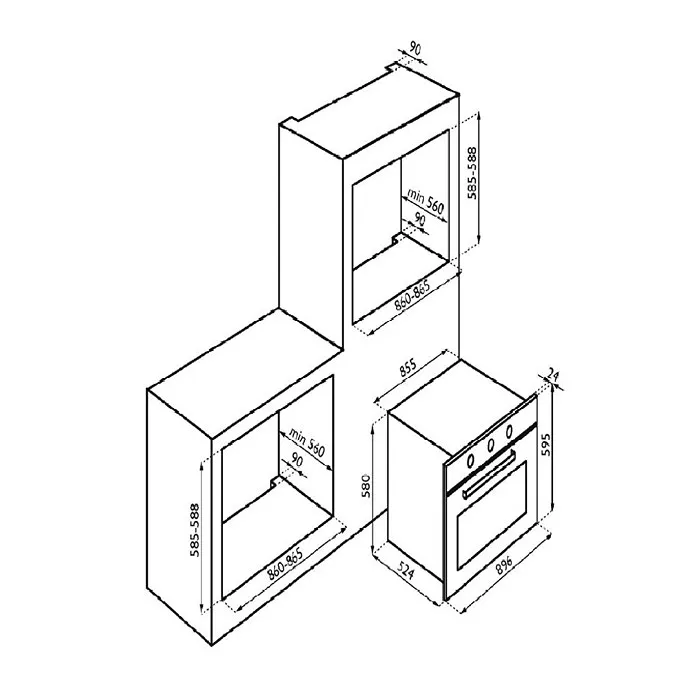 فرن كهرباء وغاز
